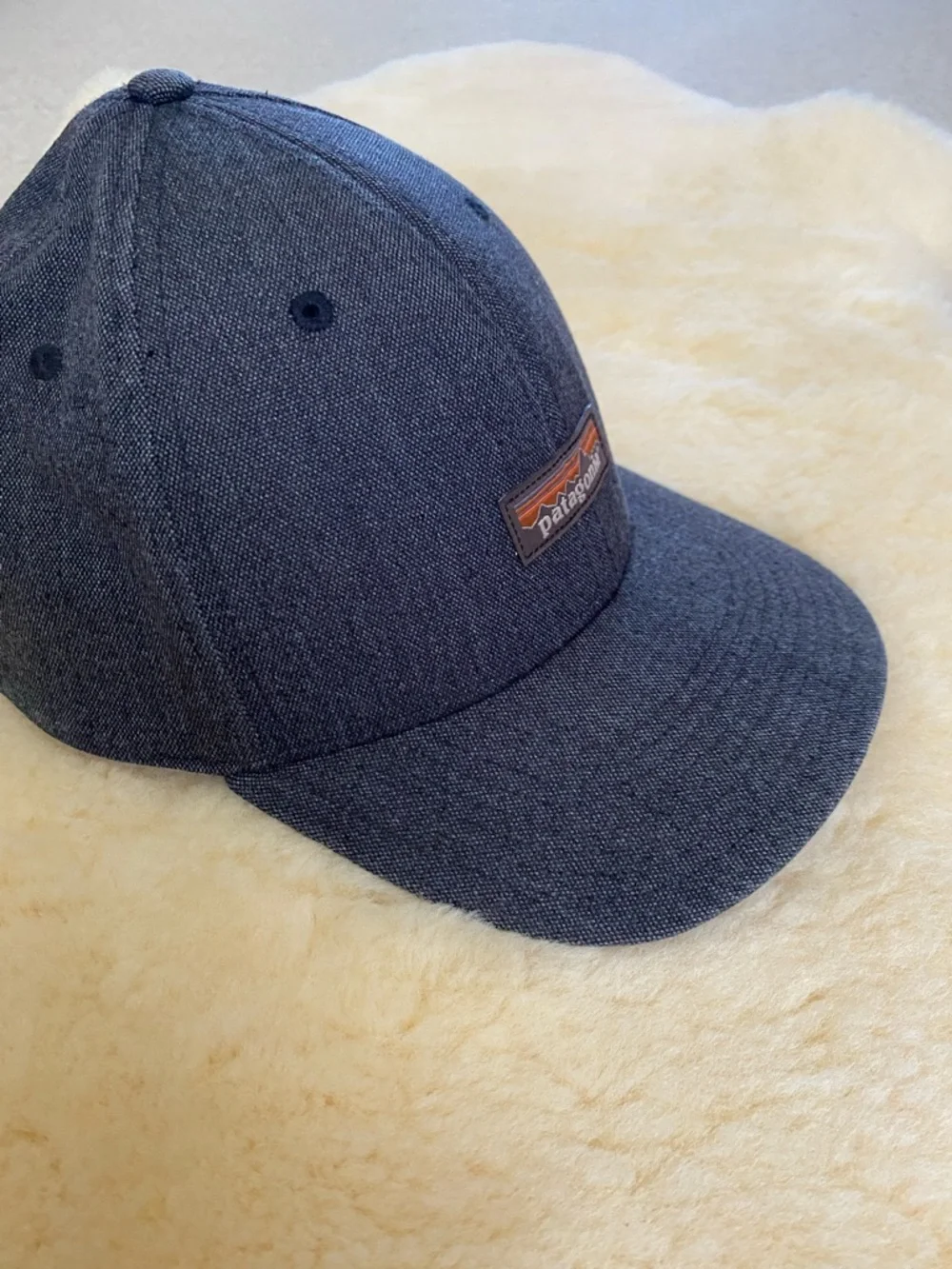 Patagonia Charcoal Gray Hat Tin Shed Hemp Curved-Brim Cap with Logo Patch